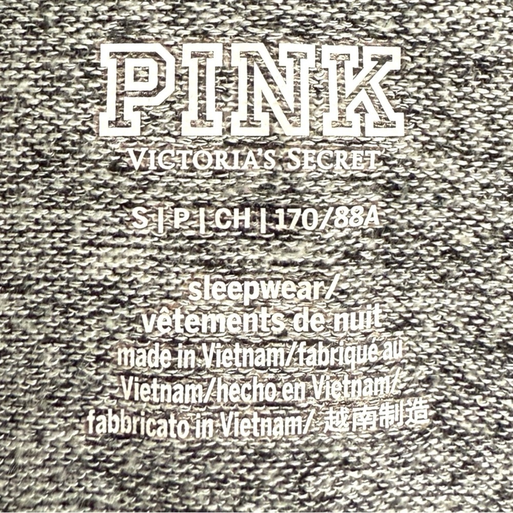Victoria’s Secret PINK Grey Gray Size S Long Sleeve Top - Picture 3 of 3